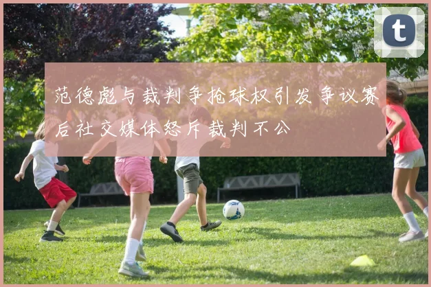 范德彪与裁判争抢球权引发争议赛后社交媒体怒斥裁判不公